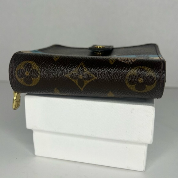 🩵Louis Vuitton Monogram Groom Compact Wallet w/Blue Interior LIMITED EDITION!🩵 - Picture 5 of 11